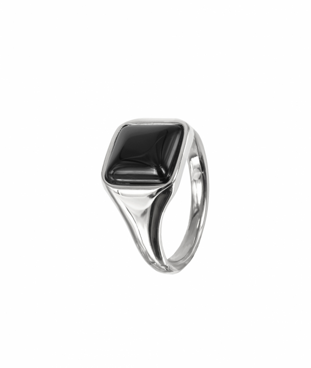 NEO Ring Stål/Svart i gruppen Ringar / Silverringar hos SCANDINAVIAN JEWELRY DESIGN (368688R)