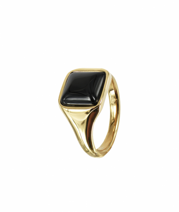 NEO Ring Guld/Svart i gruppen Ringar / Guldringar hos SCANDINAVIAN JEWELRY DESIGN (368732R)