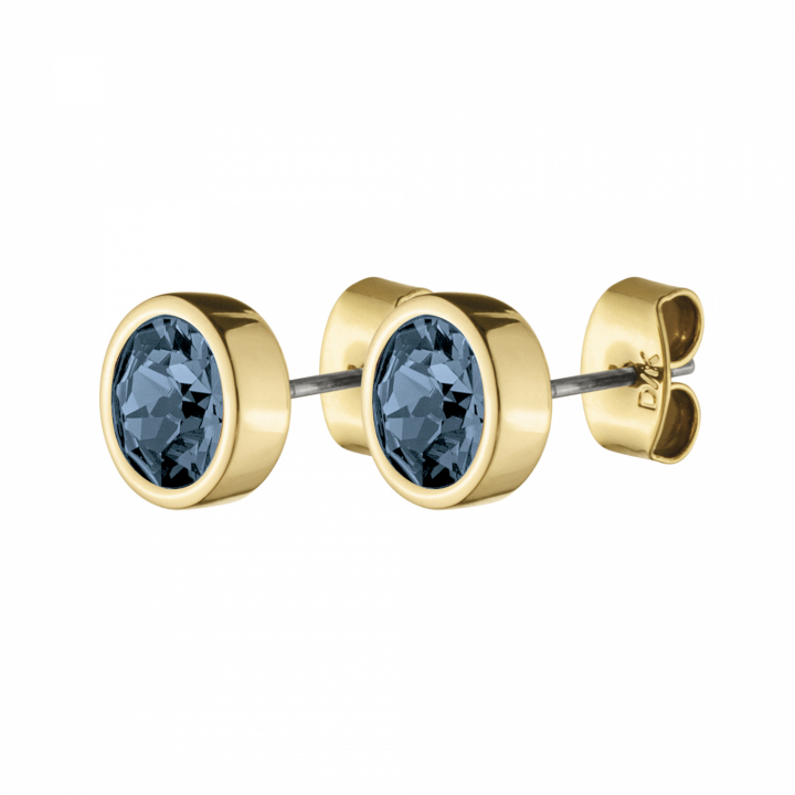 NOBLE Guld BLUE Örhänge i gruppen Örhängen / Guldörhängen hos SCANDINAVIAN JEWELRY DESIGN (370021)