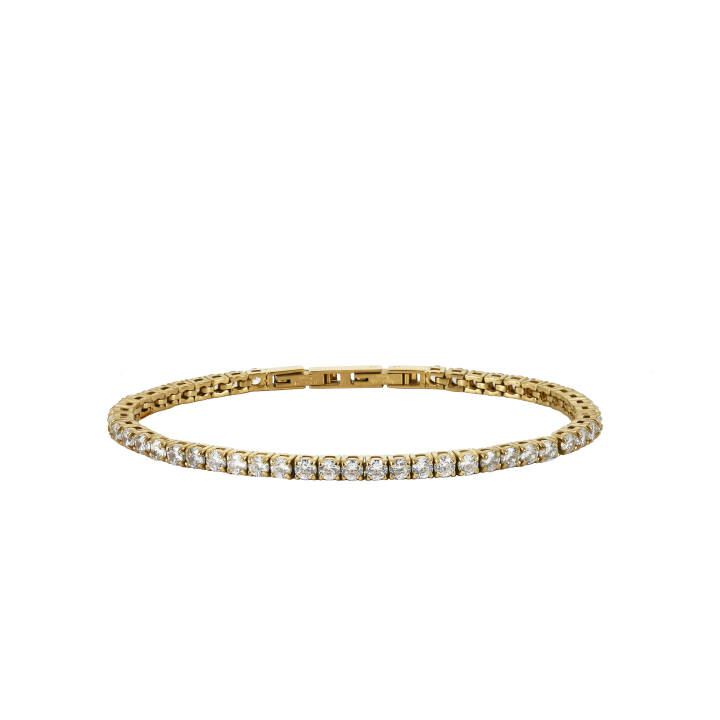 astrid&agnes GLIMRA 3mm armband Guld/Kristall