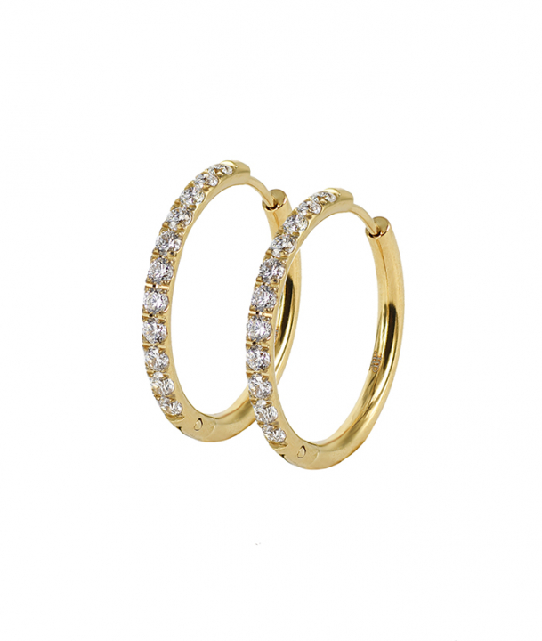 LUCY 25 mm Guld  i gruppen Örhängen hos SCANDINAVIAN JEWELRY DESIGN (371770)