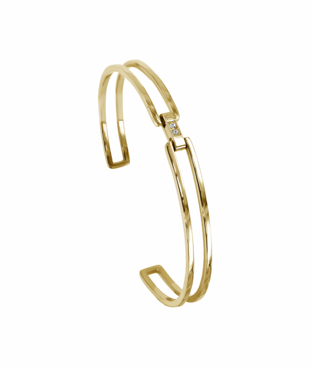 astrid&agnes CHERRIE Crystal Bangle Armband Guld