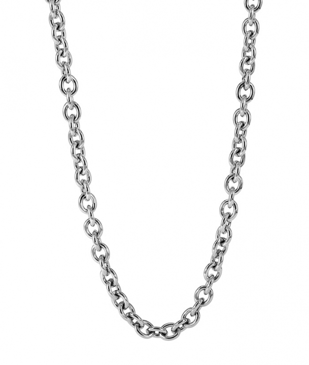 RUBY Small Long Halsband Stål i gruppen Halsband / Silverhalsband hos SCANDINAVIAN JEWELRY DESIGN (373026)