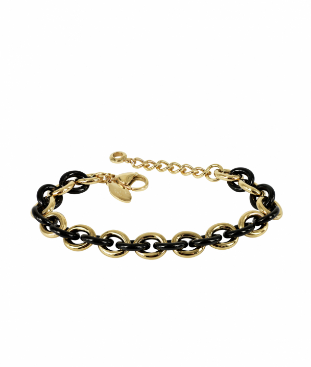RUBY Small Armband Svart/Guld i gruppen Armband / Guldarmband hos SCANDINAVIAN JEWELRY DESIGN (373095)