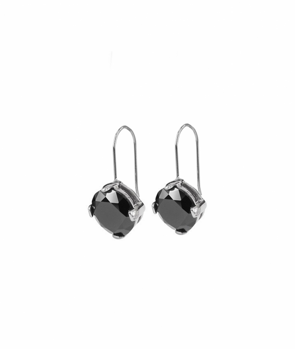 FRIDA Short Örhänge Stål/Svart i gruppen Örhängen / Silverörhängen hos SCANDINAVIAN JEWELRY DESIGN (373217)