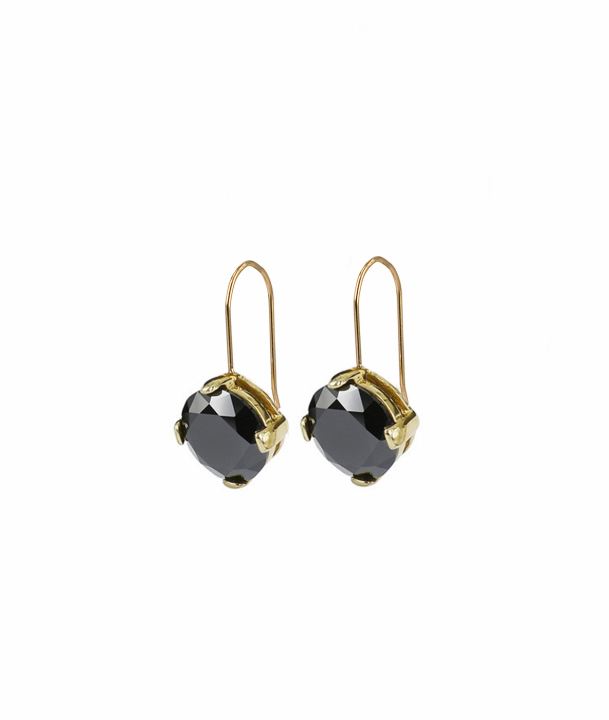 FRIDA Short Örhänge Guld/Svart i gruppen Örhängen / Guldörhängen hos SCANDINAVIAN JEWELRY DESIGN (373224)