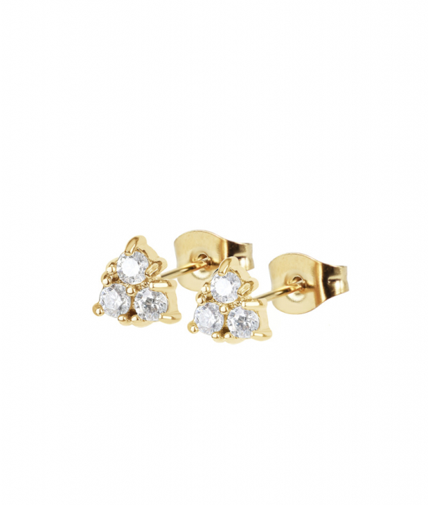MAYA Crystal Örhängen Guld i gruppen Örhängen / Guldörhängen hos SCANDINAVIAN JEWELRY DESIGN (375129)