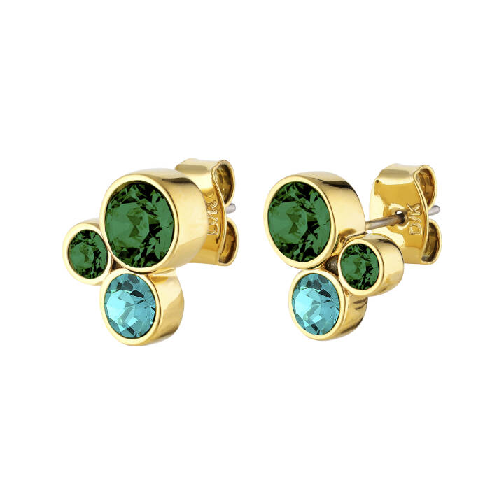 AKI Guld GREEN i gruppen Örhängen / Guldörhängen hos SCANDINAVIAN JEWELRY DESIGN (390024)