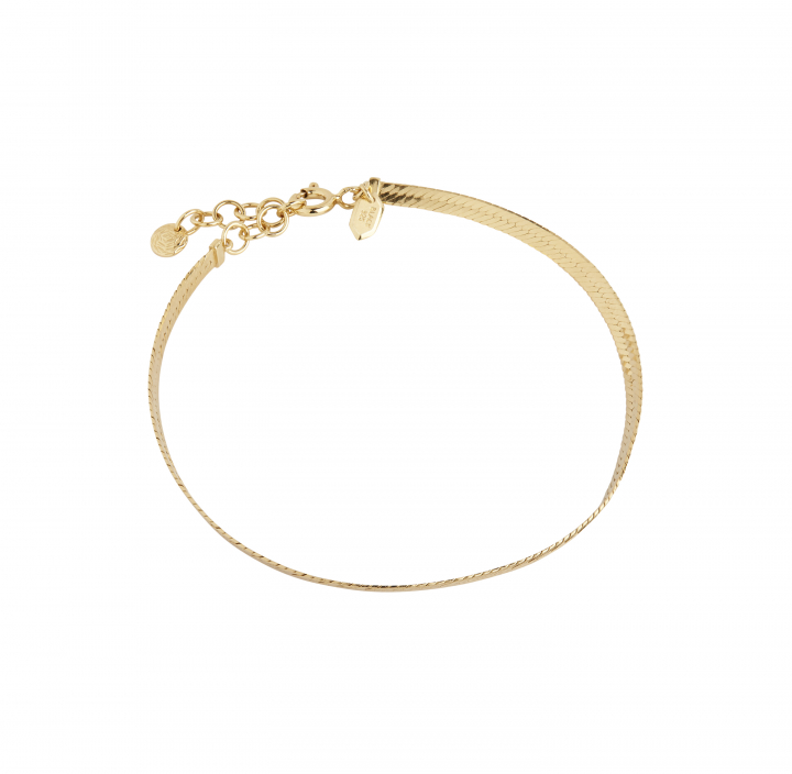 Sentiero Bracelet (S/M) - Goldplated Silver (One) i gruppen Armband / Guldarmband hos SCANDINAVIAN JEWELRY DESIGN (400241YG)