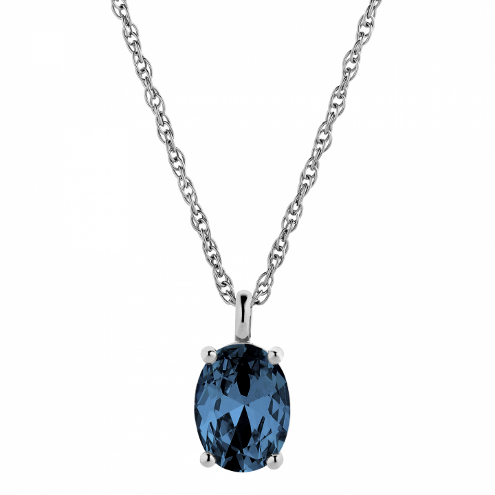 BARGA Silver ROYAL BLUE Halsband i gruppen Halsband / Silverhalsband hos SCANDINAVIAN JEWELRY DESIGN (430151)