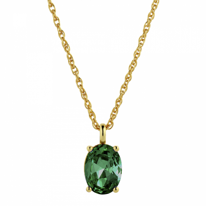 DYRBERG/KERN BARGA Guld EMERALD GREEN Halsband