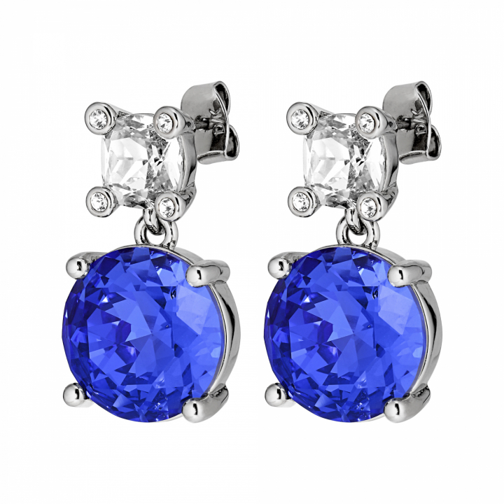 NICOLA Silver  SAPPHIRE i gruppen Örhängen / Silverörhängen hos SCANDINAVIAN JEWELRY DESIGN (440011)
