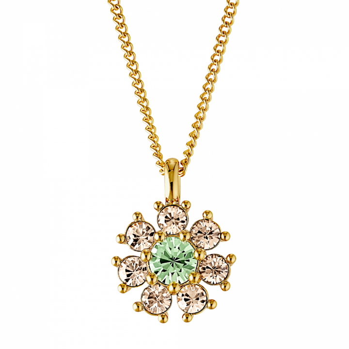DELISE Guld L.GREEN/GOLDEN i gruppen Halsband / Guldhalsband hos SCANDINAVIAN JEWELRY DESIGN (440035)