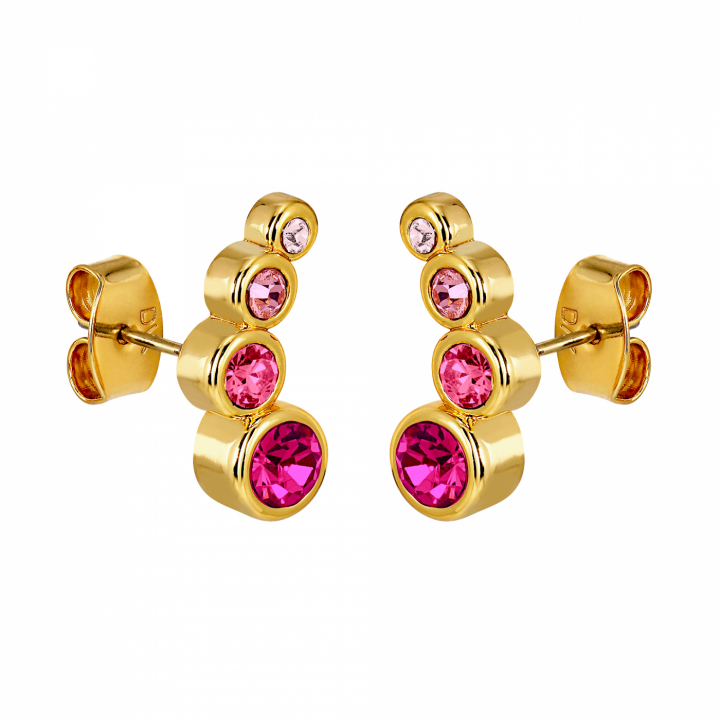 AGNES Guld ROSE i gruppen Örhängen / Guldörhängen hos SCANDINAVIAN JEWELRY DESIGN (440043)