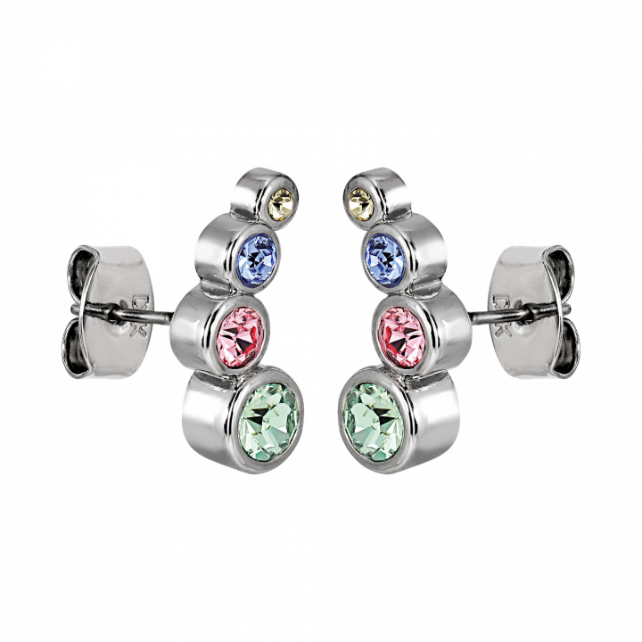 AGNES Silver PASTEL MULTI i gruppen Örhängen / Silverörhängen hos SCANDINAVIAN JEWELRY DESIGN (440045)