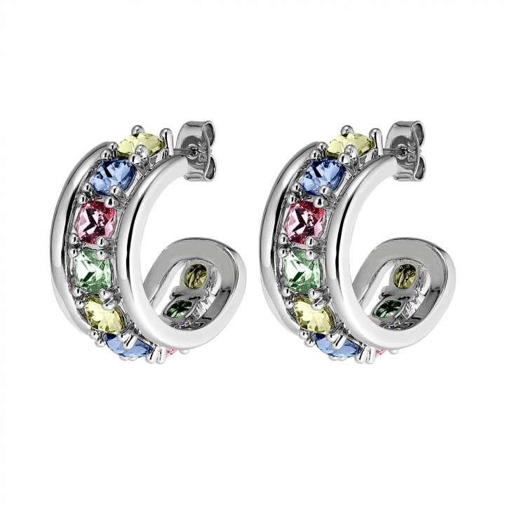 HELEN Silver PASTEL MULTI i gruppen Örhängen / Silverörhängen hos SCANDINAVIAN JEWELRY DESIGN (440051)