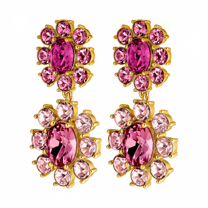 LINA Guld ROSE/PINK i gruppen Örhängen / Guldörhängen hos SCANDINAVIAN JEWELRY DESIGN (440060)