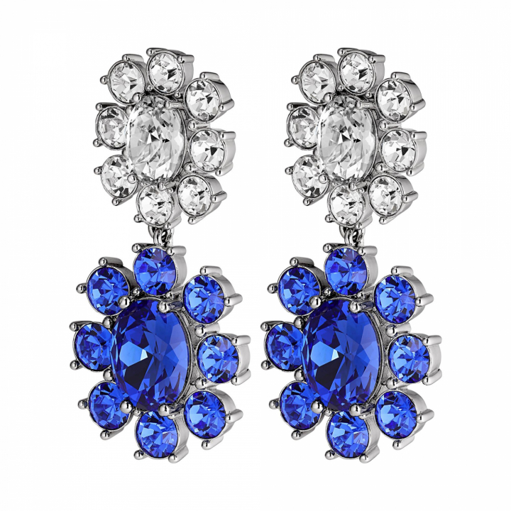 LINA Silver SAPPHIRE/CRYSTAL i gruppen Örhängen / Silverörhängen hos SCANDINAVIAN JEWELRY DESIGN (440061)