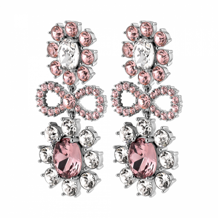 LILLIAN Silver ROSE/CRYSTAL i gruppen Örhängen / Silverörhängen hos SCANDINAVIAN JEWELRY DESIGN (440079)