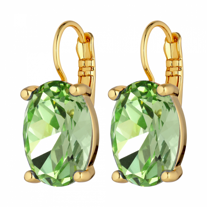 CHANTAL Guld LIGHT GREEN i gruppen Örhängen / Guldörhängen hos SCANDINAVIAN JEWELRY DESIGN (440098)
