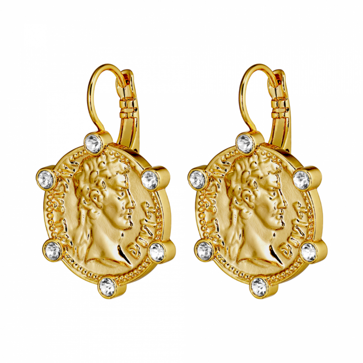 COMO Guld CRYSTAL i gruppen Örhängen / Guldörhängen hos SCANDINAVIAN JEWELRY DESIGN (440118)