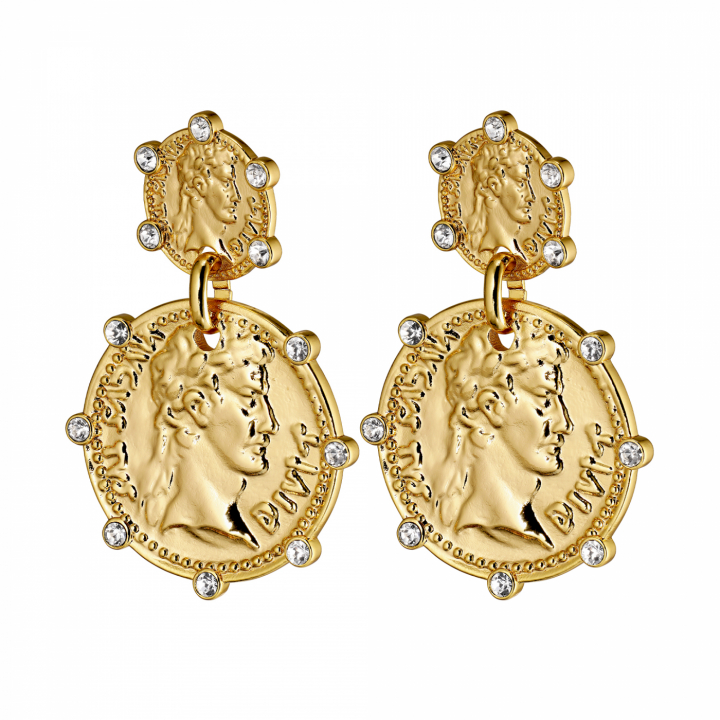 MONZA Guld CRYSTAL i gruppen Örhängen / Guldörhängen hos SCANDINAVIAN JEWELRY DESIGN (440122)