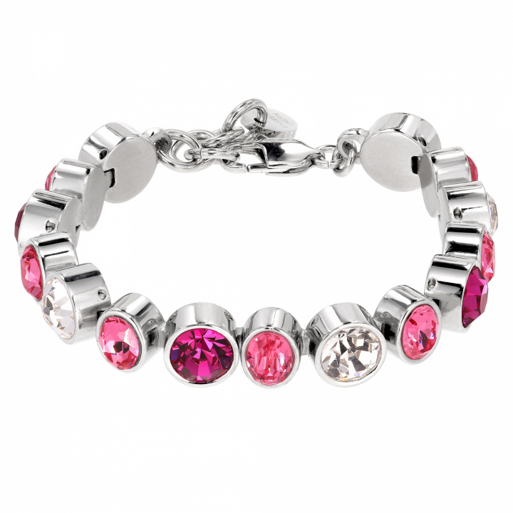 ELAINE Silver PINK/ROSE i gruppen Armband / Silverarmband hos SCANDINAVIAN JEWELRY DESIGN (440125)