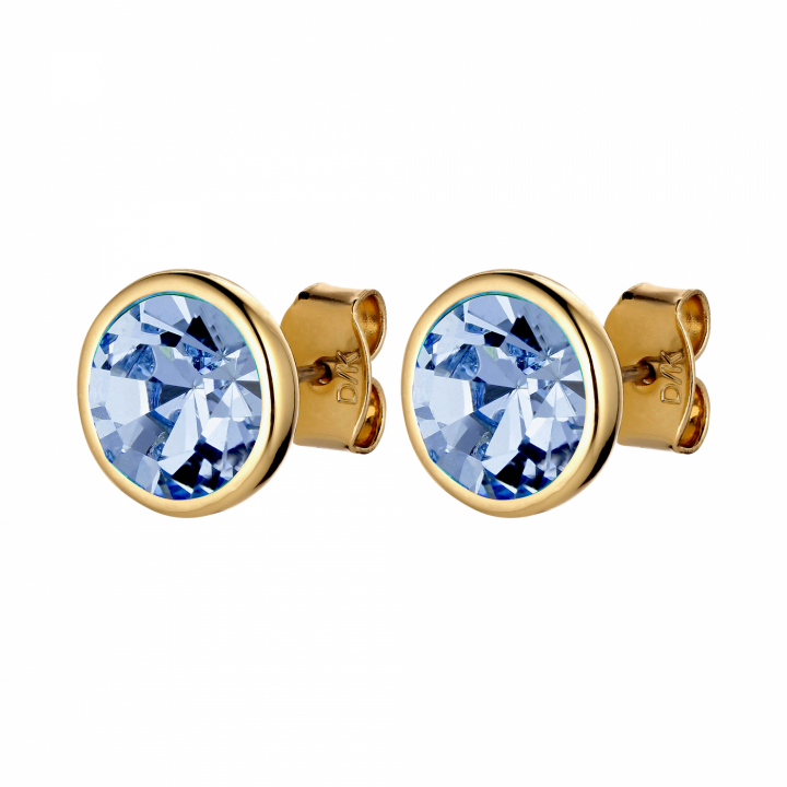 DIA Guld LIGHT SAPPHIRE i gruppen Örhängen / Guldörhängen hos SCANDINAVIAN JEWELRY DESIGN (440169)