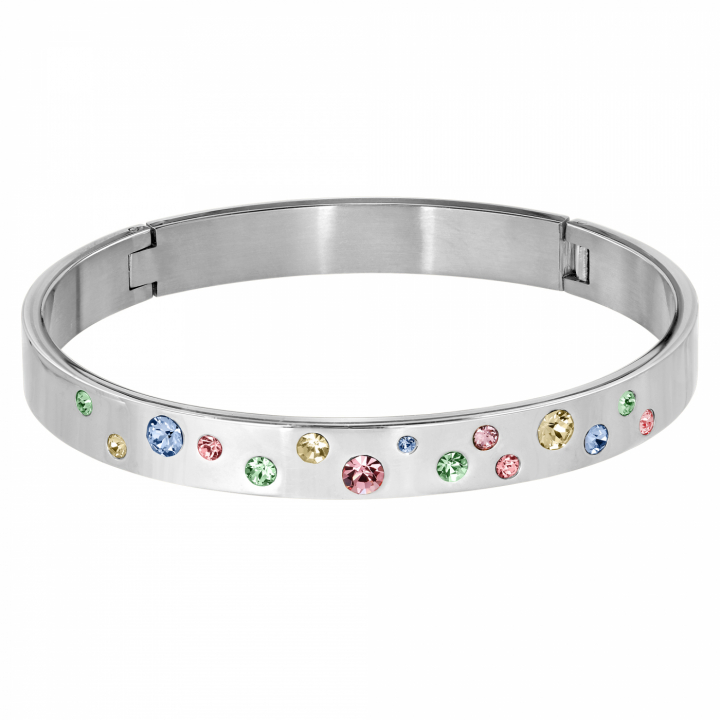 CLARE I Silver PASTEL MULTI i gruppen Armband / Silverarmband hos SCANDINAVIAN JEWELRY DESIGN (440199)