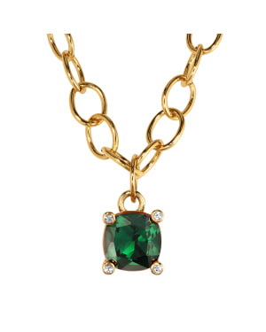 DYRBERG/KERN RAMINA SG EMERALD GREEN Halsband Guld