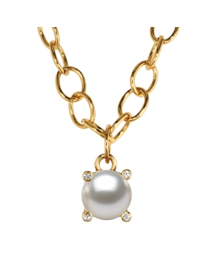 DYRBERG/KERN RAMINA SG WHITE PEARL Halsband Guld