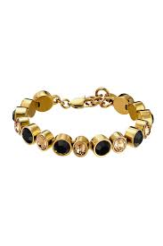 ELAINE SG BLACK /GOLDEN Armband i gruppen Armband / Guldarmband hos SCANDINAVIAN JEWELRY DESIGN (450164)