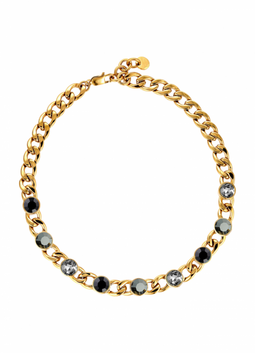 CAMELA SG BLACK MIX i gruppen Halsband / Guldhalsband hos SCANDINAVIAN JEWELRY DESIGN (450173)