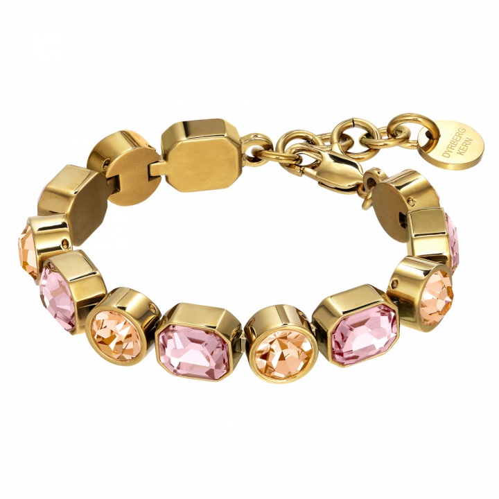 ALAYA SG LIGHT ROSE / PEACH Armband Guld i gruppen Armband / Guldarmband hos SCANDINAVIAN JEWELRY DESIGN (460030)