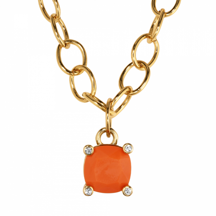 RAMINA SG CORAL Halsband Guld i gruppen Halsband / Guldhalsband hos SCANDINAVIAN JEWELRY DESIGN (460518)