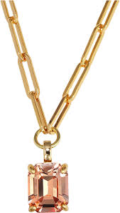 OCTA SG PEACH Halsband Guld i gruppen Halsband / Guldhalsband hos SCANDINAVIAN JEWELRY DESIGN (460530)