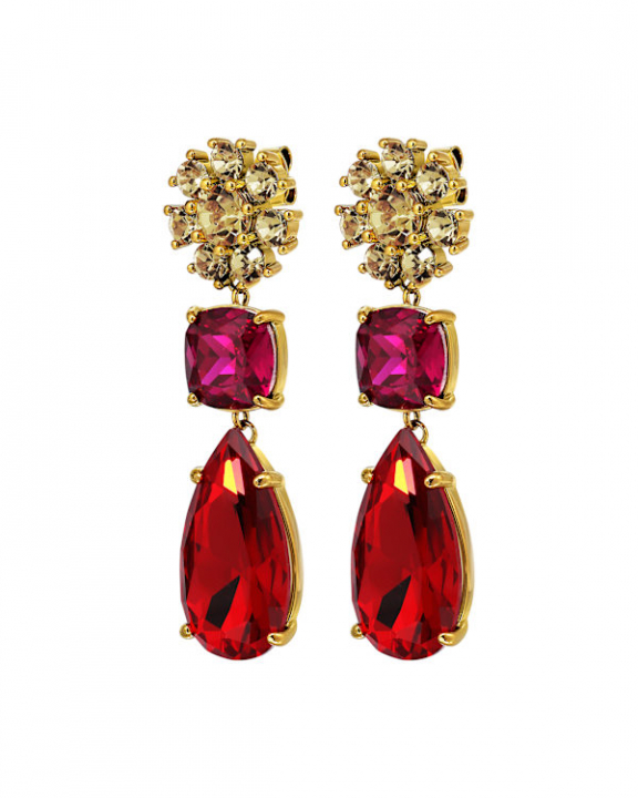 MISIA SG RED / PINK Örhängen Guld i gruppen Örhängen / Guldörhängen hos SCANDINAVIAN JEWELRY DESIGN (470093)