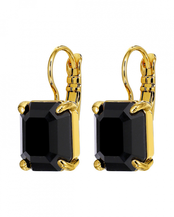 SEGIN BLACK Örhängen Guld i gruppen Örhängen / Guldörhängen hos SCANDINAVIAN JEWELRY DESIGN (470101)