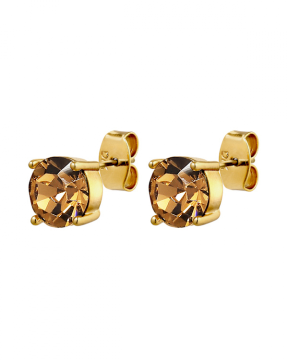 DAZE BROWN Örhängen Guld i gruppen Örhängen / Guldörhängen hos SCANDINAVIAN JEWELRY DESIGN (470129)
