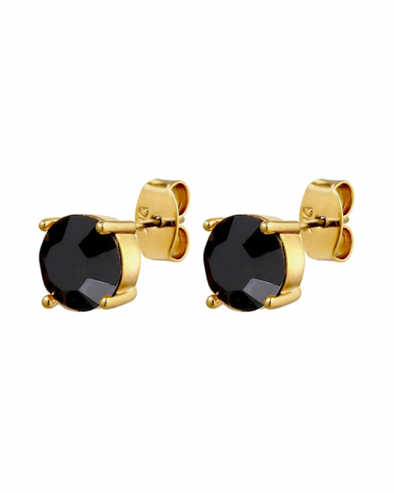 DAZE BLACK Örhängen Guld i gruppen Örhängen / Guldörhängen hos SCANDINAVIAN JEWELRY DESIGN (470132)