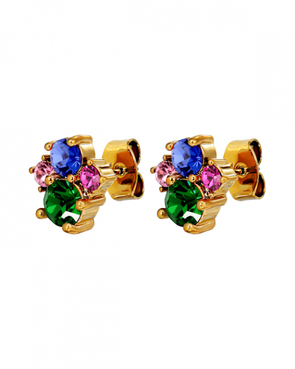 BILLIS RAINBOW Örhängen Guld i gruppen Örhängen / Guldörhängen hos SCANDINAVIAN JEWELRY DESIGN (470136)