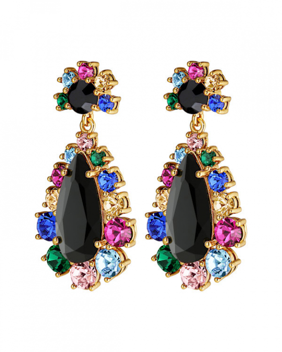 LUCIA RAINBOW Örhängen Guld i gruppen Örhängen / Guldörhängen hos SCANDINAVIAN JEWELRY DESIGN (470156)