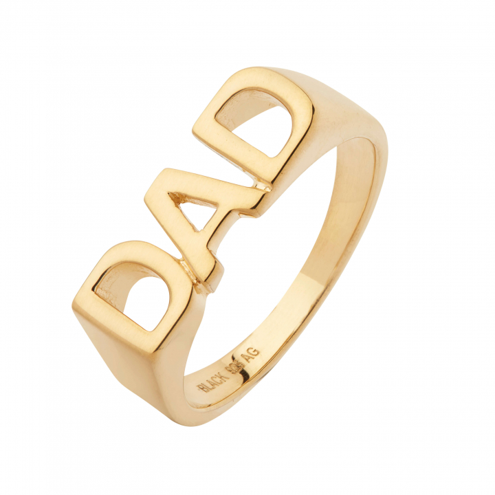 MARIA BLACK Dad Ring Goldplated Silver 50