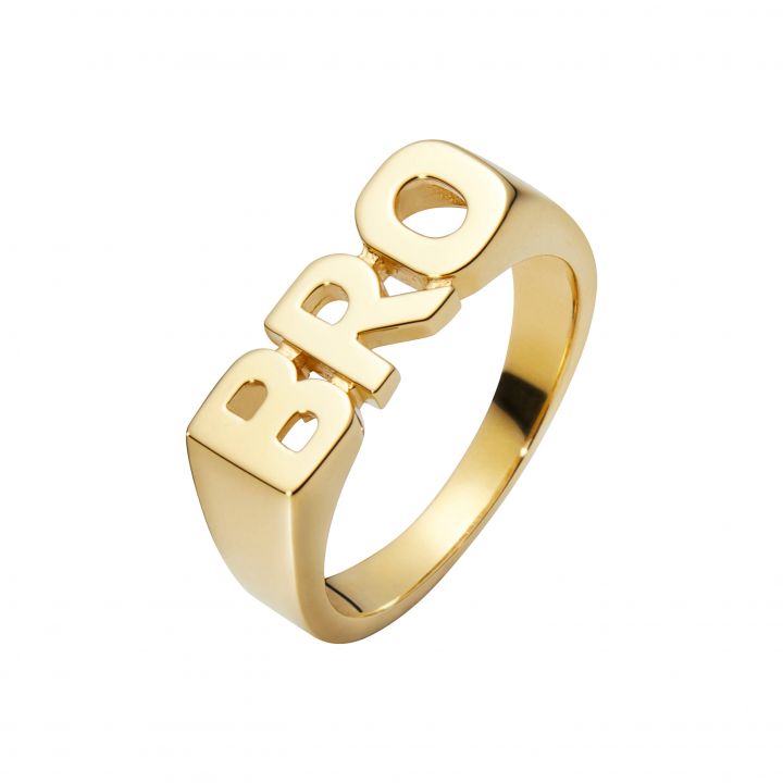 BRO Ring Goldplated Silver i gruppen Ringar / Guldringar hos SCANDINAVIAN JEWELRY DESIGN (500463YG)
