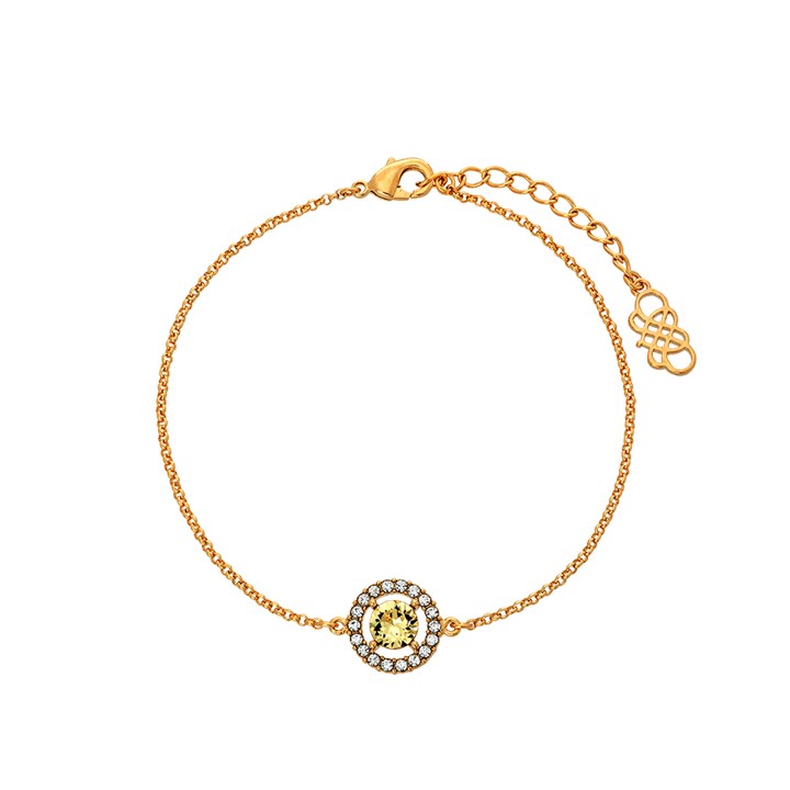 Miss Miranda armband – Crystal Citrine (guld)