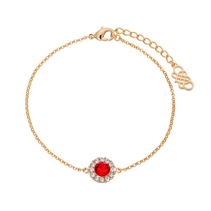 Lily and Rose Celeste armband – Scarlett red (guld)