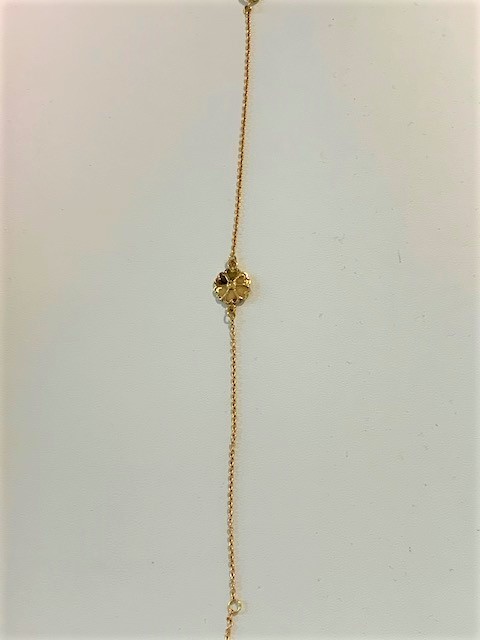 Uppland armband 1 blomma guld 17+2 cm i gruppen Armband / Guldarmband hos SCANDINAVIAN JEWELRY DESIGN (820078180)