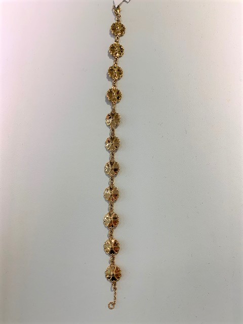 Uppland armband 10 blommor guld 18+1 cm i gruppen Armband / Guldarmband hos SCANDINAVIAN JEWELRY DESIGN (820080180)
