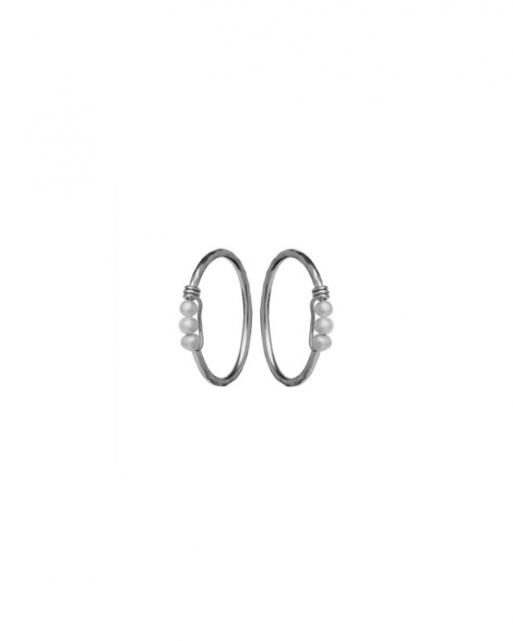 Dakota Örhänge Silver i gruppen Örhängen / Pärlörhängen hos SCANDINAVIAN JEWELRY DESIGN (9712C)