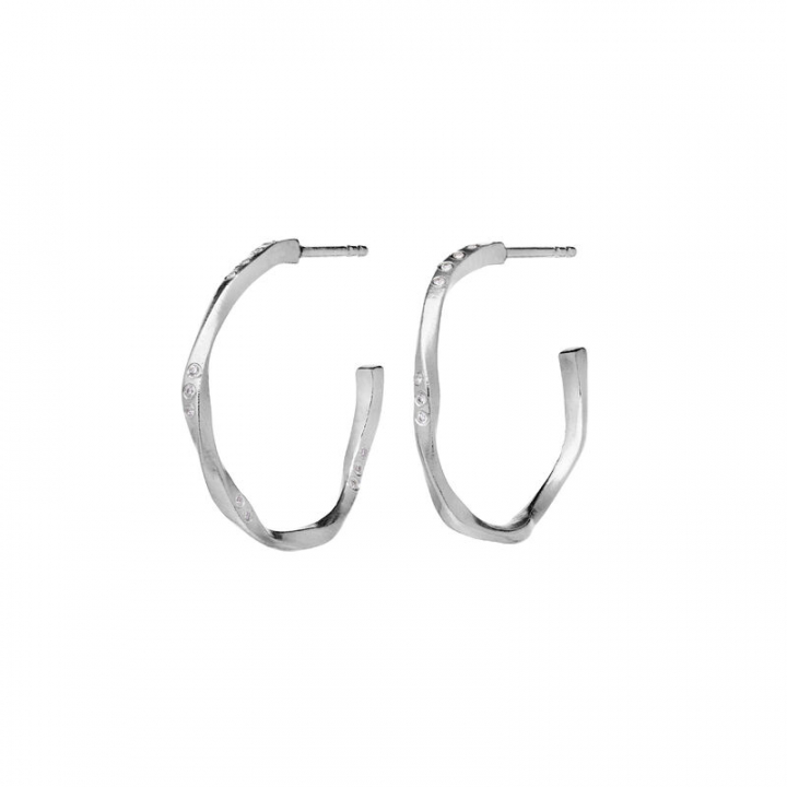 Echo Medium Örhänge Silver i gruppen Örhängen / Silverörhängen hos SCANDINAVIAN JEWELRY DESIGN (9862C)
